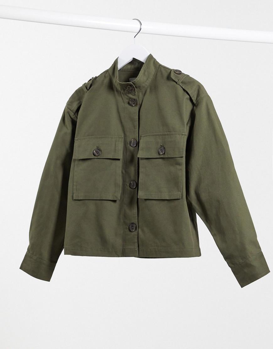 Pimkie lightweight jacket in khaki-Green