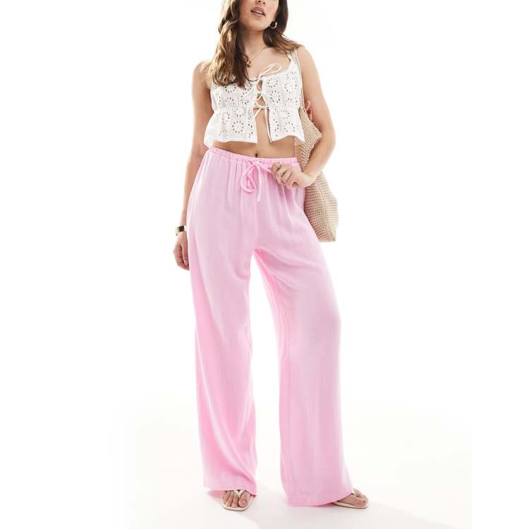 パンツ zoe drawstring baker pants zoe drawstring baker pants / pink