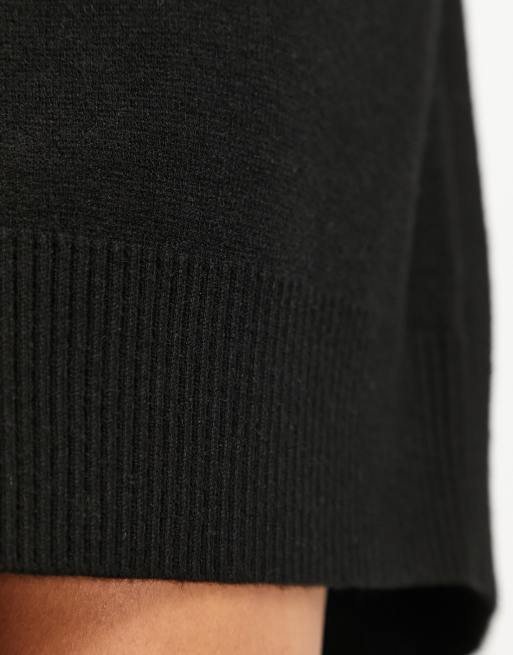 Pimkie long sleeve knitted mini dress in black, 3 of 4