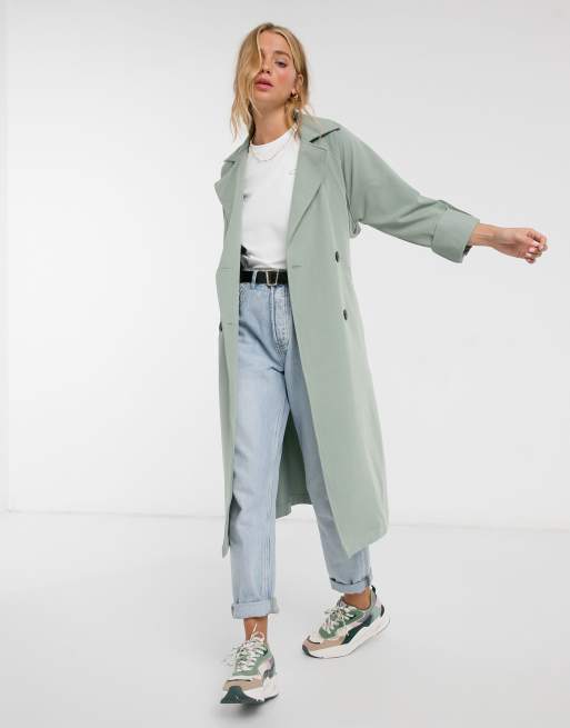 Trench fluide vert new arrivals