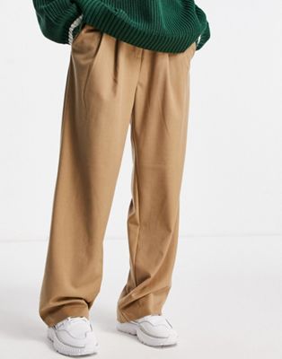 Pimkie low waisted slouchy dad trouser in camel - ASOS Price Checker