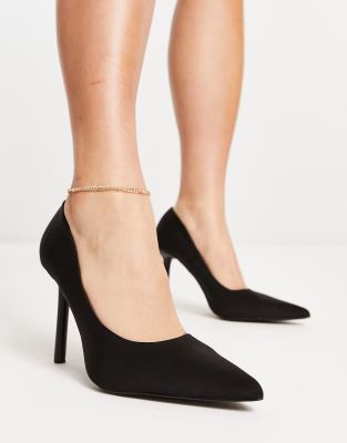 Pimkie lycra court shoe in black