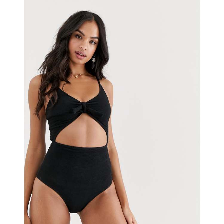 Pimkie Maillot 1 pi ce d coupes Noir ASOS