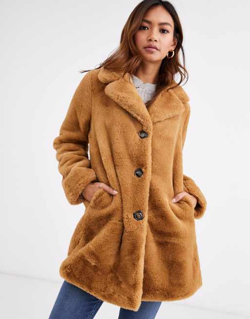 manteau fausse fourrure pimkie