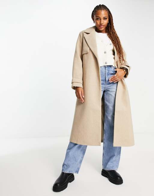 manteau long avec laine