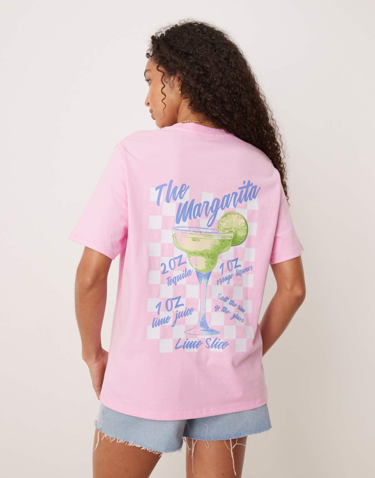 Pimkie margarita back graphic t-shirt in pink