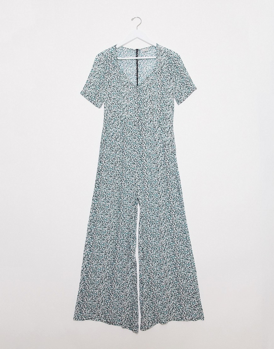 Pimkie – Marinblå, blommig jumpsuit