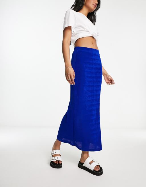 Royal blue maxi outlet skirt forever 21