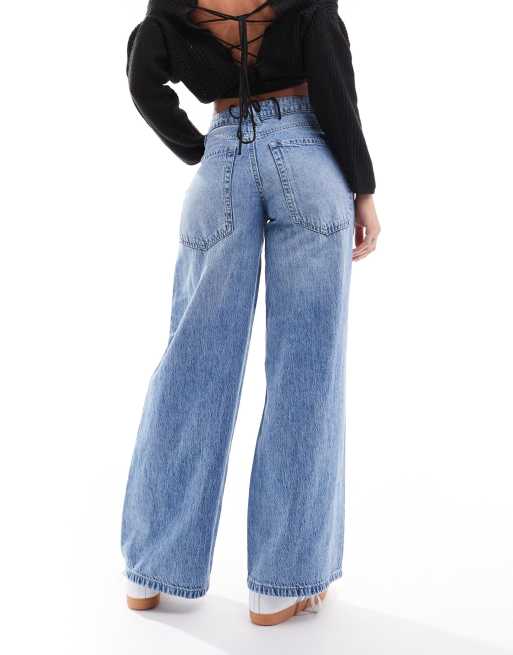 Pimkie mid rise baggy ripped jeans in light blue wash, 2 of 5