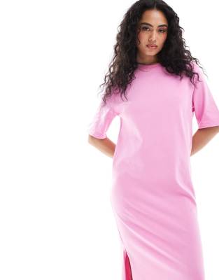 Pimkie - Midi-T-Shirt-Kleid in Rosa