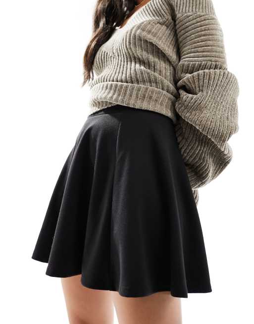 Black skater outlet skirt asos