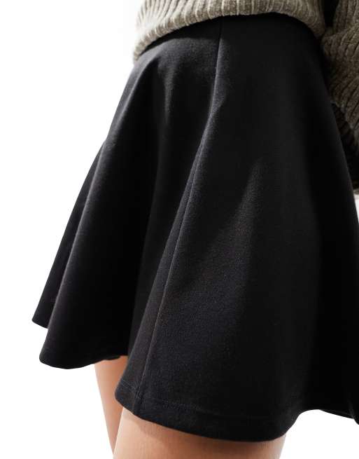 Pimkie mini skater skirt in black ASOS