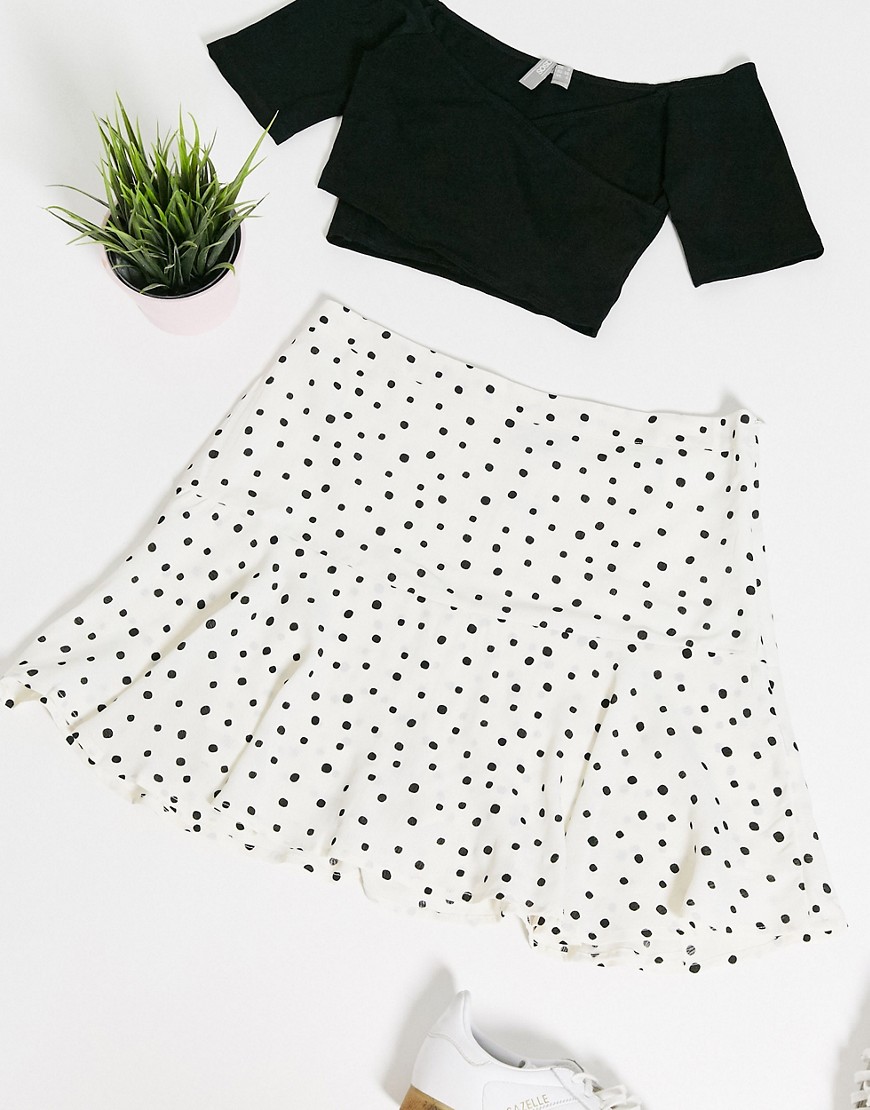 Pimkie mini skirt in dot print-Multi