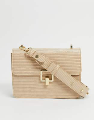 mock croc cross body bag