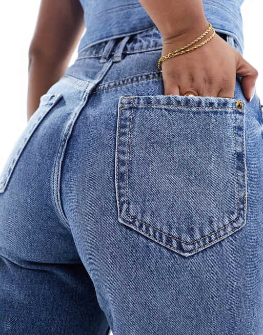 Pimkie - Mom jeans a vita alta lavaggio blu, 2 di 5
