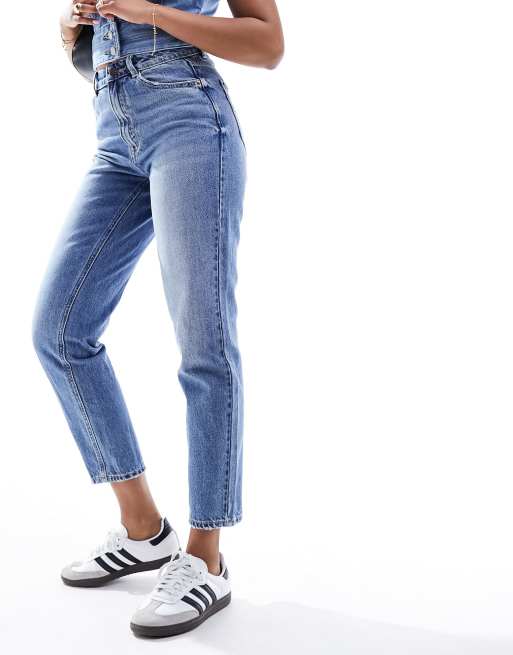 Pimkie - Mom jeans a vita alta lavaggio blu, 5 di 5