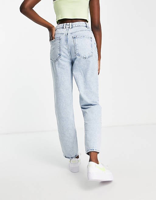 Pimkie - Mom jeans met hoge taille in bleekblauw