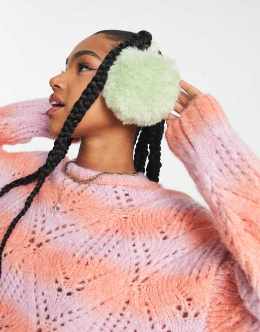 Pimkie ombre textured pointelle jumper in pink and orange stripe | ASOS