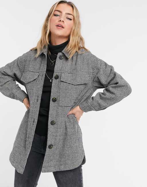 Pimkie overshirt in houndstooth check