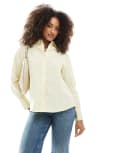 [Pimkie] Pimkie oxford button through shirt in yellow stripe XL Yellow