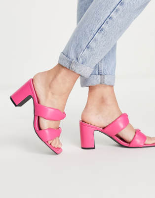 Pimkie Pimkie padded double strap sandal in pink