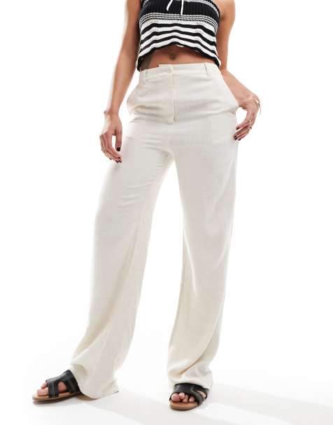 Pimkie - Pantalon ample en lin mélangé - Beige - view 1