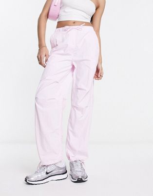 Pimkie parachute cargo trousers in pink - ASOS Price Checker