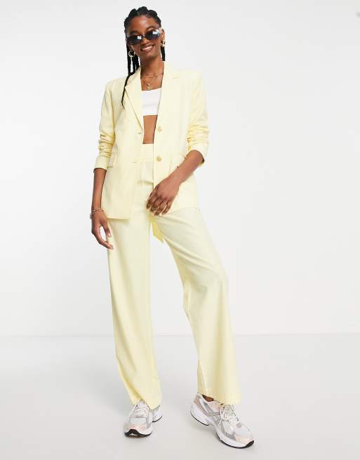 Pantalon jaune best sale taille haute