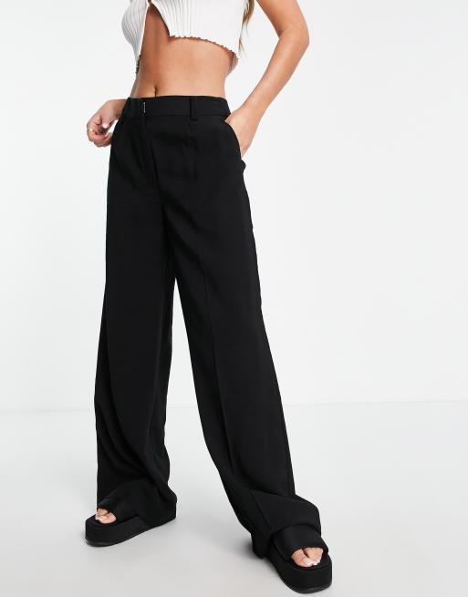 Pimkie Pantalon large taille haute Noir ASOS