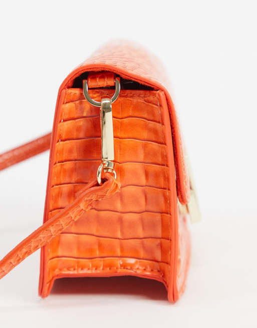 Pimkie Petit sac en imitation croco Orange