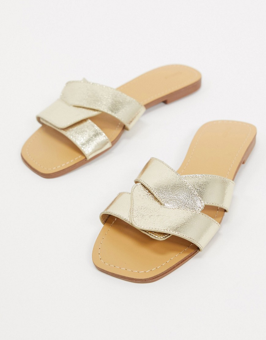 Pimkie - Platte sandalen in goud