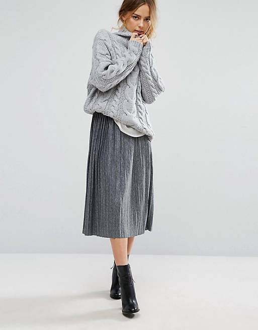 Pimkie Pleated Midi Skirt