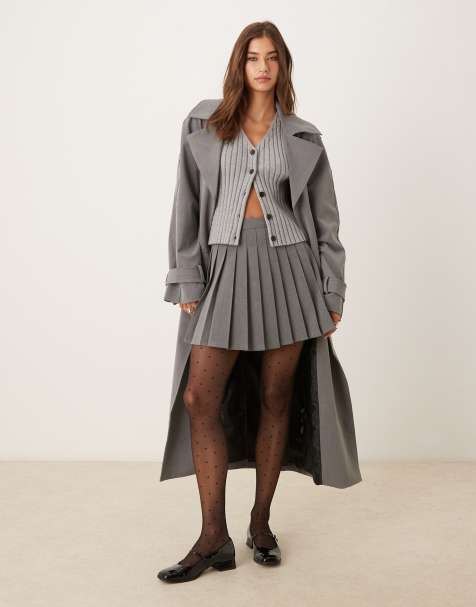 Pimkie pleated mini skirt in grey