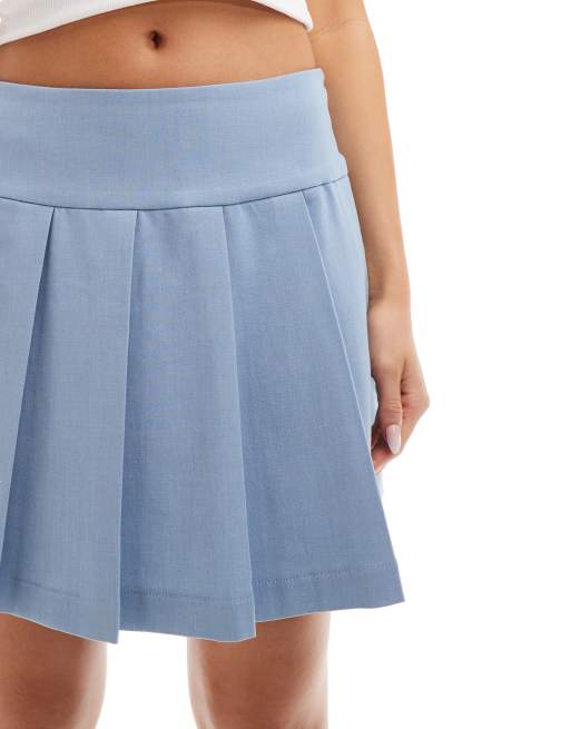 Pimkie pleated mini skirt in light blue