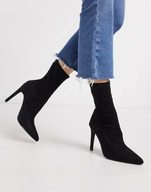pimkie lace up cleated sole ankle boots in black