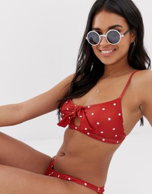 asos polka dot bikini