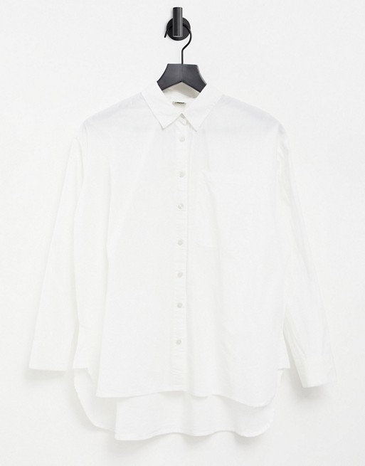 Pimkie poplin shirt in white