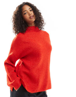 Pimkie - Pull à manches amples et col montant - Rouge