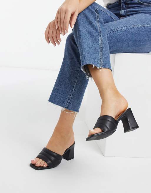 Pimkie quilted mules in black