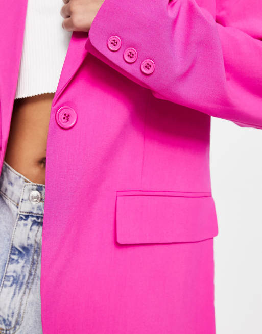 Pimkie - Rechte blazer met enkele knoop in roze, 3 van 4