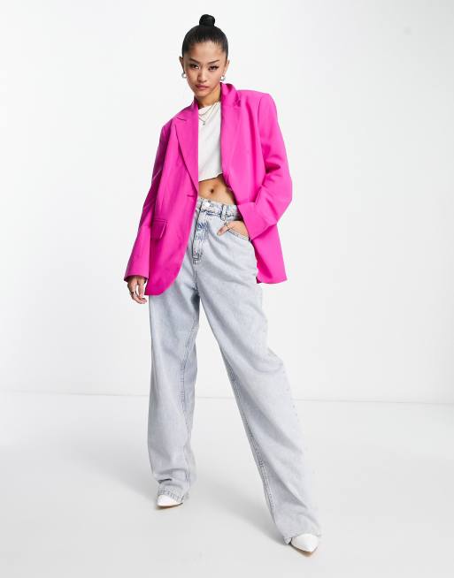 Pimkie - Rechte blazer met enkele knoop in roze, 4 van 4