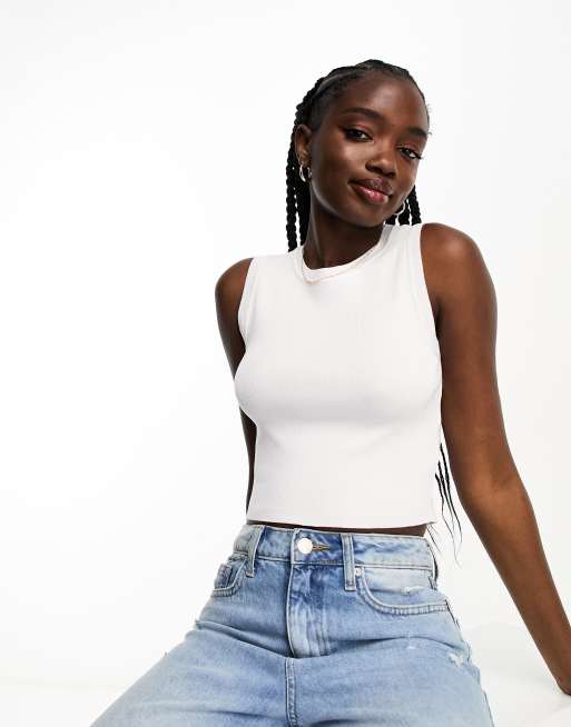 Asos white vest store top