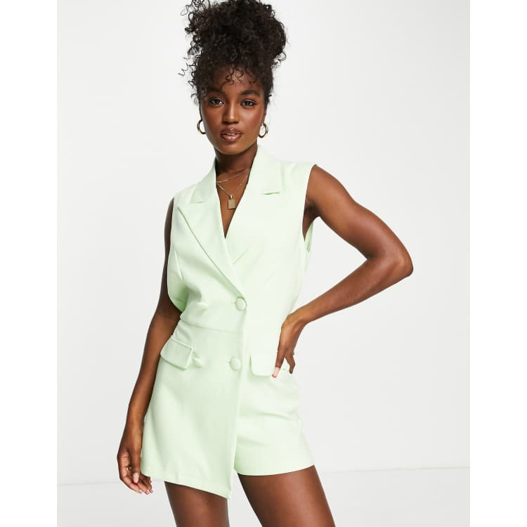 Pimkie Robe blazer courte sans manches Vert menthe ASOS