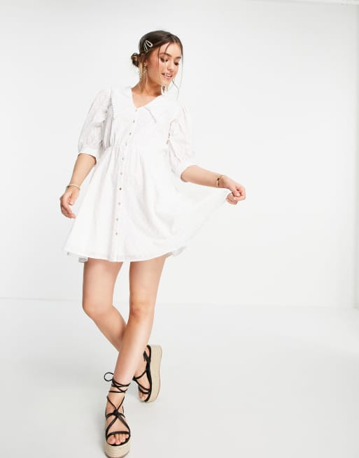 Pimkie Robe chemise col V Blanc