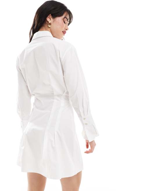 Pimkie Robe chemise courte à manches évasées avec taille cintrée