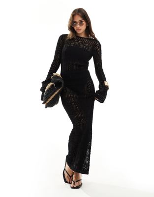 Robe Très Moulante Noire à Manches Courtes Et Dos échancré | PrettyLittleThing FR