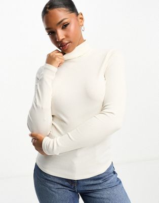Pimkie roll neck top in white