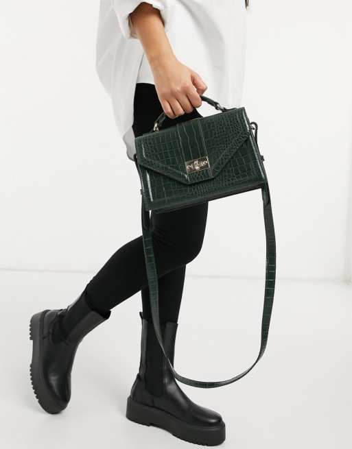 Pimkie Sac bandouli re effet croco Vert fonc