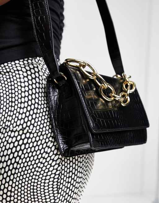 Sac a main imitation best sale croco noir