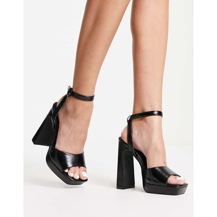 Pimkie Sandales talons hauts avec boucle Noir ASOS